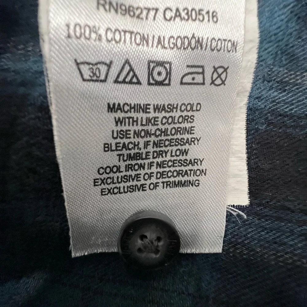 Vans Casual Blue and Black Plaid Shirt - Picture 7 of 8